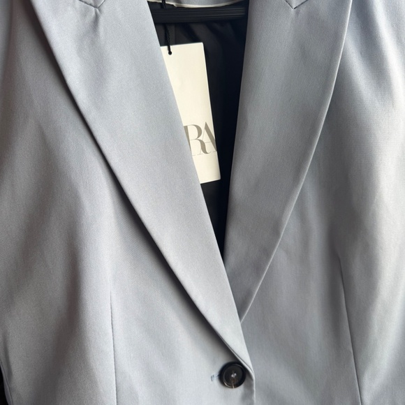 Zara Light Blue Matching Suit with Blazer and Pants - Picture 5 of 12